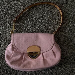 Louis Vuitton pink denim handbag